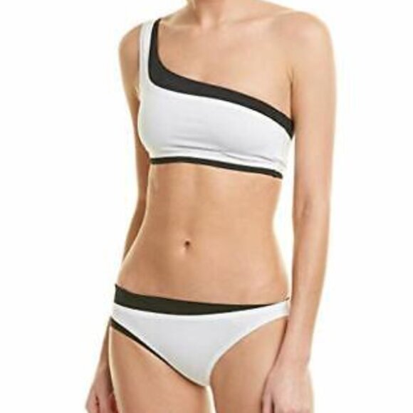 Proenza Schouler 2pc One-Shoulder Color Block Bikini Set (NWOT) - Picture 1 of 5